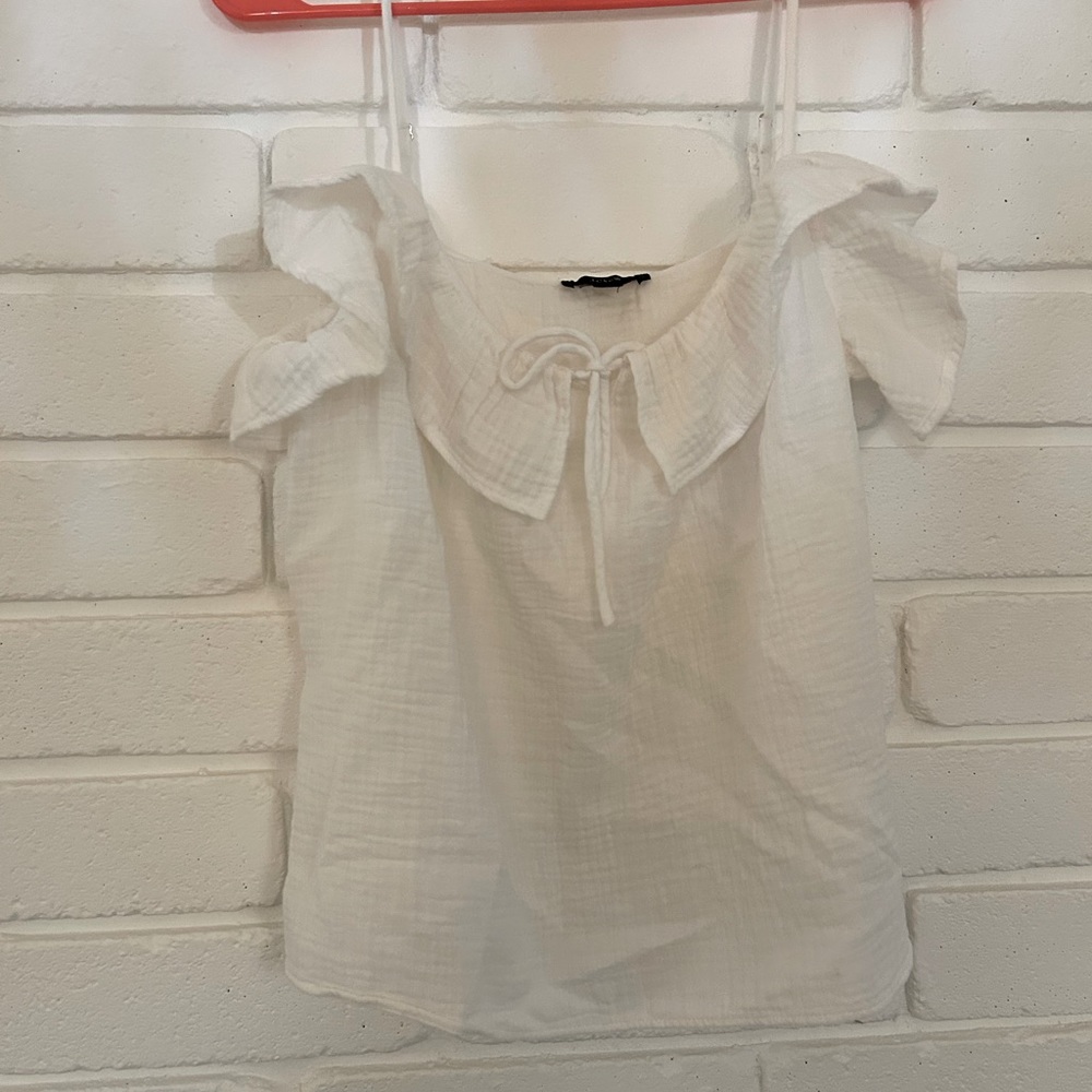 J Crew Ruffle Soft Gauze Camisole
